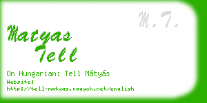 matyas tell business card